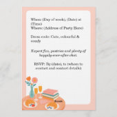 Rom-Com Brunch Book Club Birthday Party 招待状 (裏面)