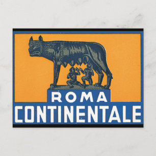 Roma Continentale_Vintage旅行ポスターアートワーク ポストカード