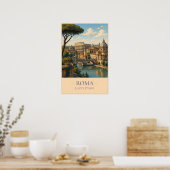 Roma, Italy – Vintage Travel Poster ポスター (キッチン)