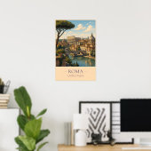 Roma, Italy – Vintage Travel Poster ポスター (ホームオフィス)