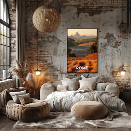 Roma: La Ciudad Eterna Paisaje Rústico y Vaticano. ポスター