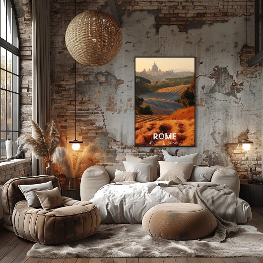 Roma: La Ciudad Eterna Paisaje Rústico y Vaticano. ポスター