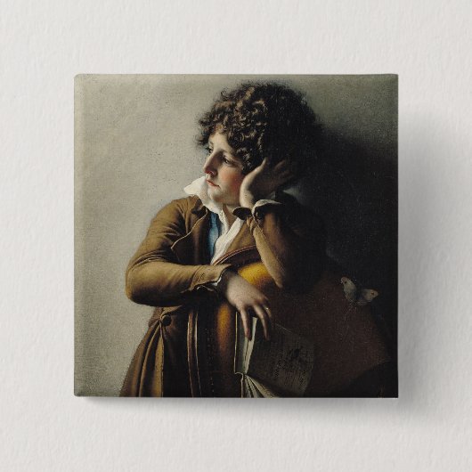 Romainville-Trioson 1800年のポートレート 缶バッジ (正面)