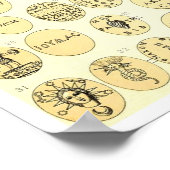 Roman Amulets – アブラキサスの宝石の版木、銅版、版画 ポスター (角)