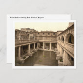 Roman Bath and Abbey II, Bath, Somerset，イギリス ポストカード (正面/裏面)