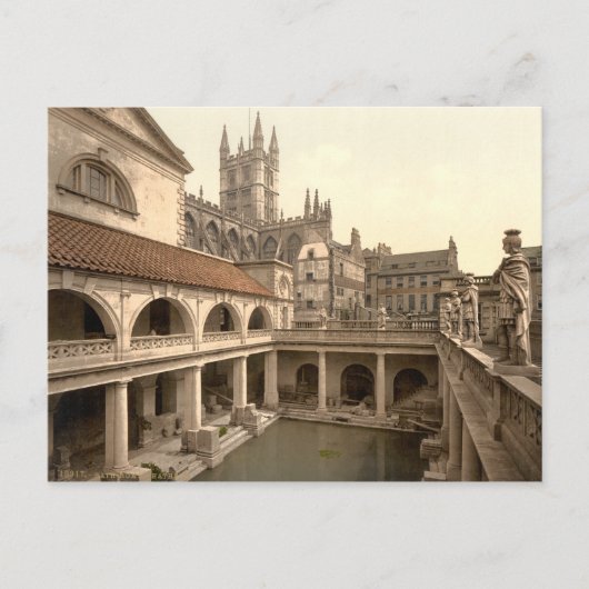 Roman Bath and Abbey IV, Bath, Somerset, England ポストカード (正面)