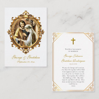 Roman Catholic Wedding Prayer Card Joseph and Mary プレイスカード