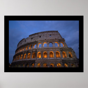 Roman Colosseum at Night ポスター
