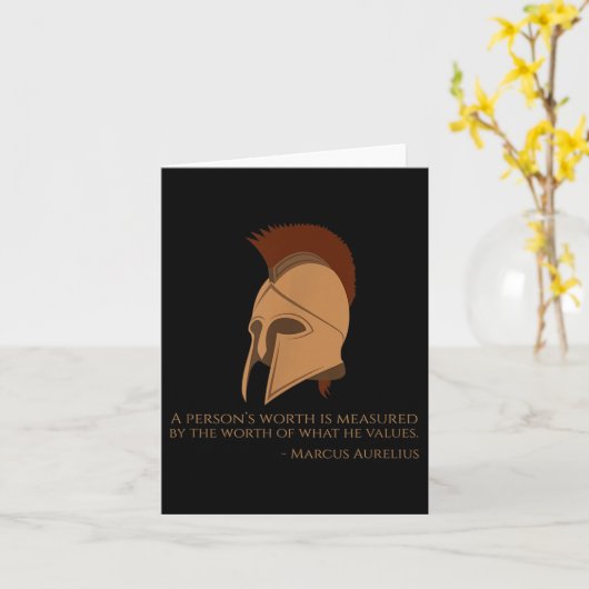 Roman Emperor Marcus Aurelius - Stoic Philosophy Q カード (黄色い花)