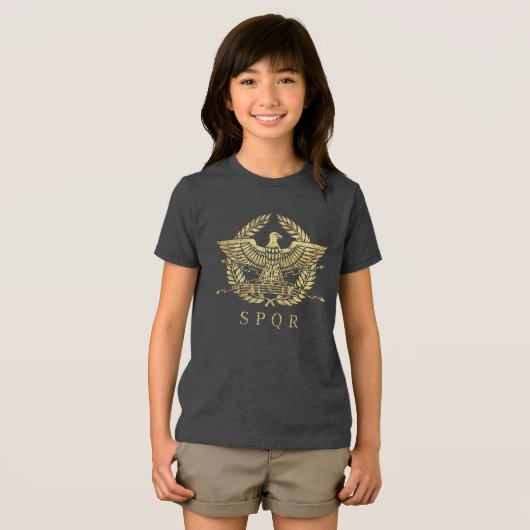 Roman Empire Eagle Emblem  トライブレンドＴシャツ (正面全面)