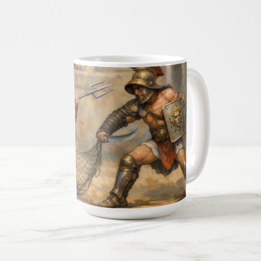 Roman Gladiator fight Classical Art コーヒーマグカップ (正面右)