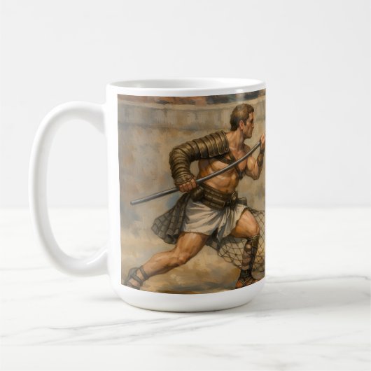 Roman Gladiator fight Classical Art コーヒーマグカップ (左)