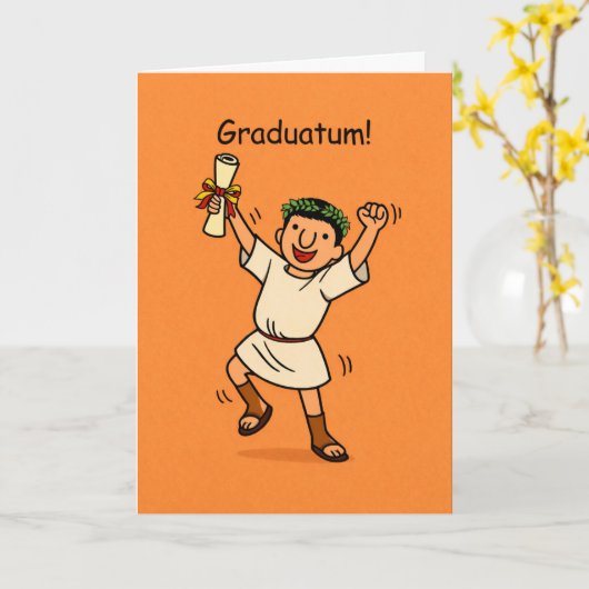 Roman Graduation Collection: “Graduatum!” カード (黄色い花)