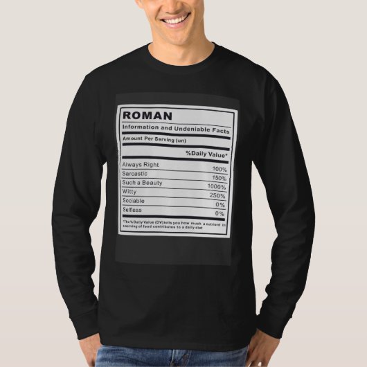 Roman Information and Undeniable Facts Tシャツ (正面)