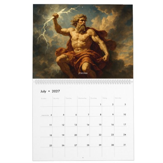 Roman Mythology カレンダー (7月 2027)