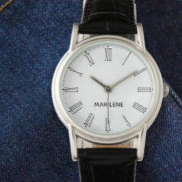 Roman numeral personalized minimalist elegant name 腕時計