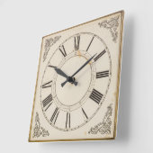 Roman Numeral Victorian Gothic Aesthetics Vintage  スクエア壁時計 (傾斜)
