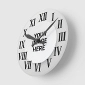 Roman Numeral Wall Clock with Photo and Name ラウンド壁時計 (傾斜)