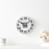 Roman Numeral Wall Clock with Photo and Name ラウンド壁時計 (ホーム)