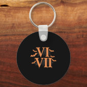 Roman Numerals Vi Vii 67 Meme Gen Alpha Halloween  キーホルダー (正面)