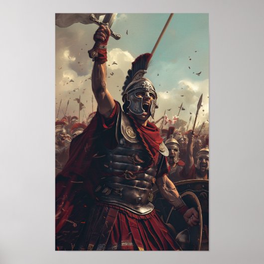 Roman Soldier in Worm's Eye View Poster ポスター (正面)