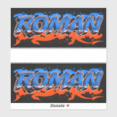 Roman Vorname Name Graffiti Aufkleber Sticker シール (シート)