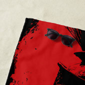 Roman Warrior Helmet Silhouette Art ビーチタオル (インサイチュ)