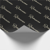 Romana white gold Handwriting Geschenkpapier ラッピングペーパー (角)