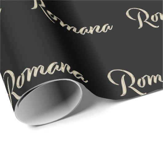 Romana white gold Handwriting Geschenkpapier ラッピングペーパー (ロールコーナー)