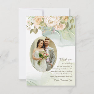 Romance 結婚's Thank Youフォトカード サンキューカード
