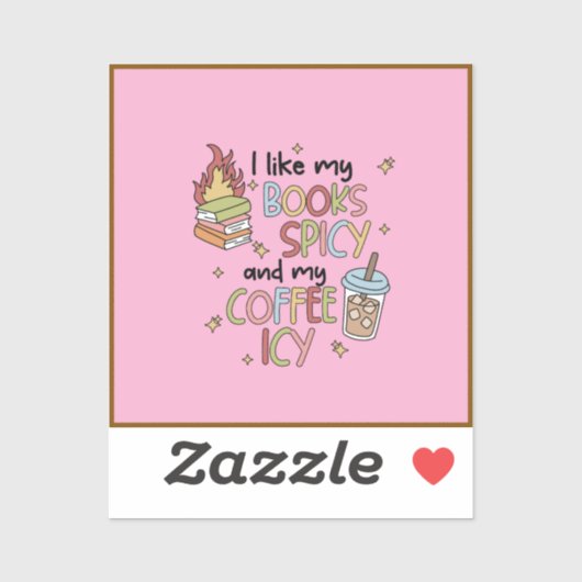 Romance books and coffee sticker シール (シート)