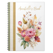 Romance Fall Bouquet Spiral Photo Notebook ノートブック (正面)