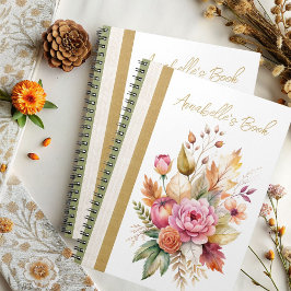 Romance Fall Bouquet Spiral Photo Notebook ノートブック