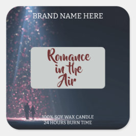 Romance in the Air Candle Label – Gothic & Elegant スクエアシール
