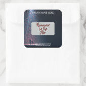 Romance in the Air Candle Label – Gothic & Elegant スクエアシール (バッグ)