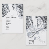 ROMANCE MONOGRAM、白黒 名刺 (正面/裏面)