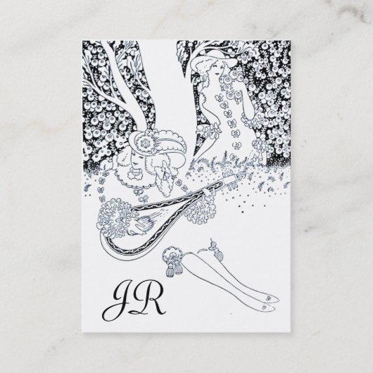 ROMANCE MONOGRAM、白黒 名刺 (裏面)