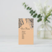 ROMANCE MONOGRAM、黒とピンク 名刺 (スタンド正面)