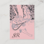 ROMANCE MONOGRAM、黒とピンク 名刺 (裏面)