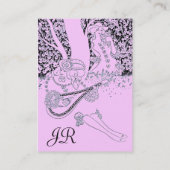 ROMANCE MONOGRAM、黒とピンク 名刺 (裏面)