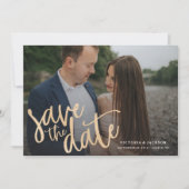 Romance Save the Date Photo Announcement 招待状 (正面)