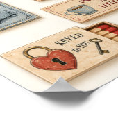 Romance Trope Bookmark for Book Lovers ポスター (角)