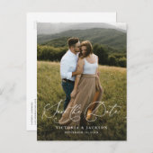 Romance Vertical日付はがきを保存 案内ポストカード (正面/裏面)