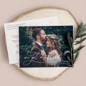 Romance We 得 Elopement結婚したはがき 案内ポストカード