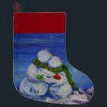 Romancingの雪だるまのクリスマスのストッキング ラージクリスマスストッキング<br><div class="desc">" Romancing雪だるま"</div>