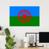 Romani Flag ポスター (ホームオフィス)