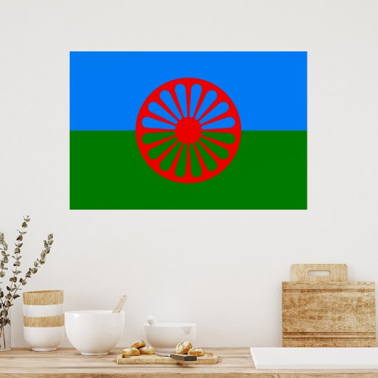Romani Flag ポスター (キッチン)