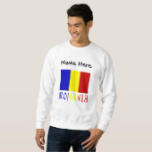 Romania and Romanian Flag Personalized  スウェットシャツ (正面フル)