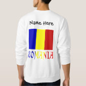 Romania and Romanian Flag Personalized  スウェットシャツ (裏面)