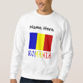 Romania and Romanian Flag Personalized  スウェットシャツ (正面)